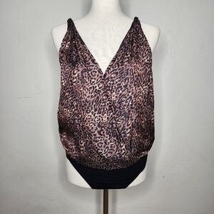 PAIGE Nadynne Animal Print Tank Bodysuit Size Small